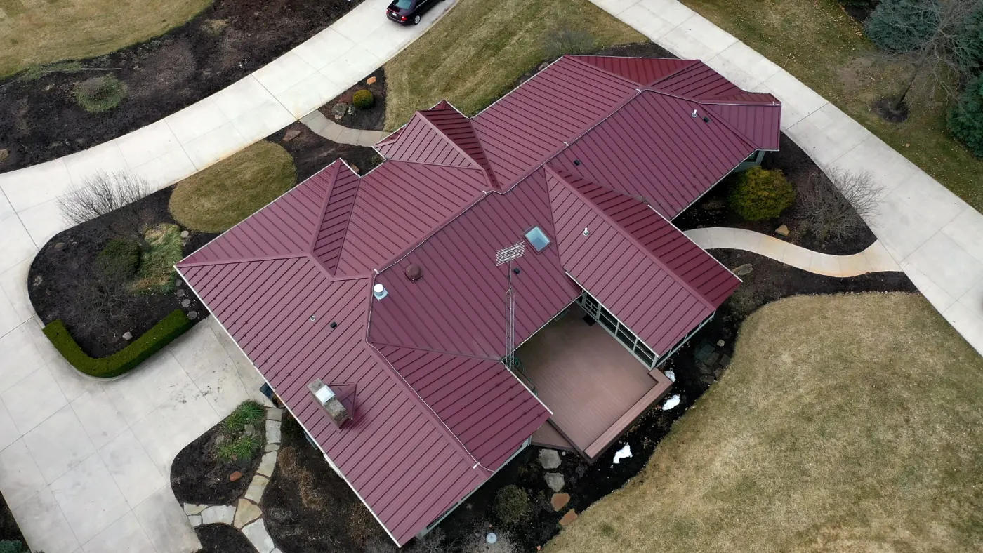 Storm damage documentation on a Rossville commercial building