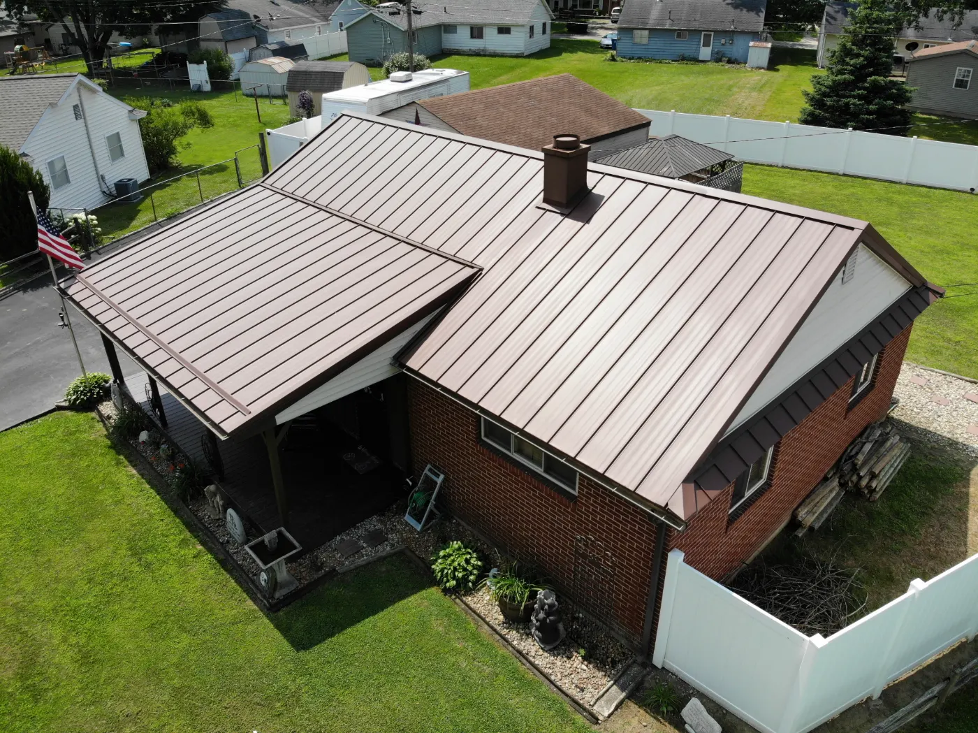 Flashing and seam work in Rossville